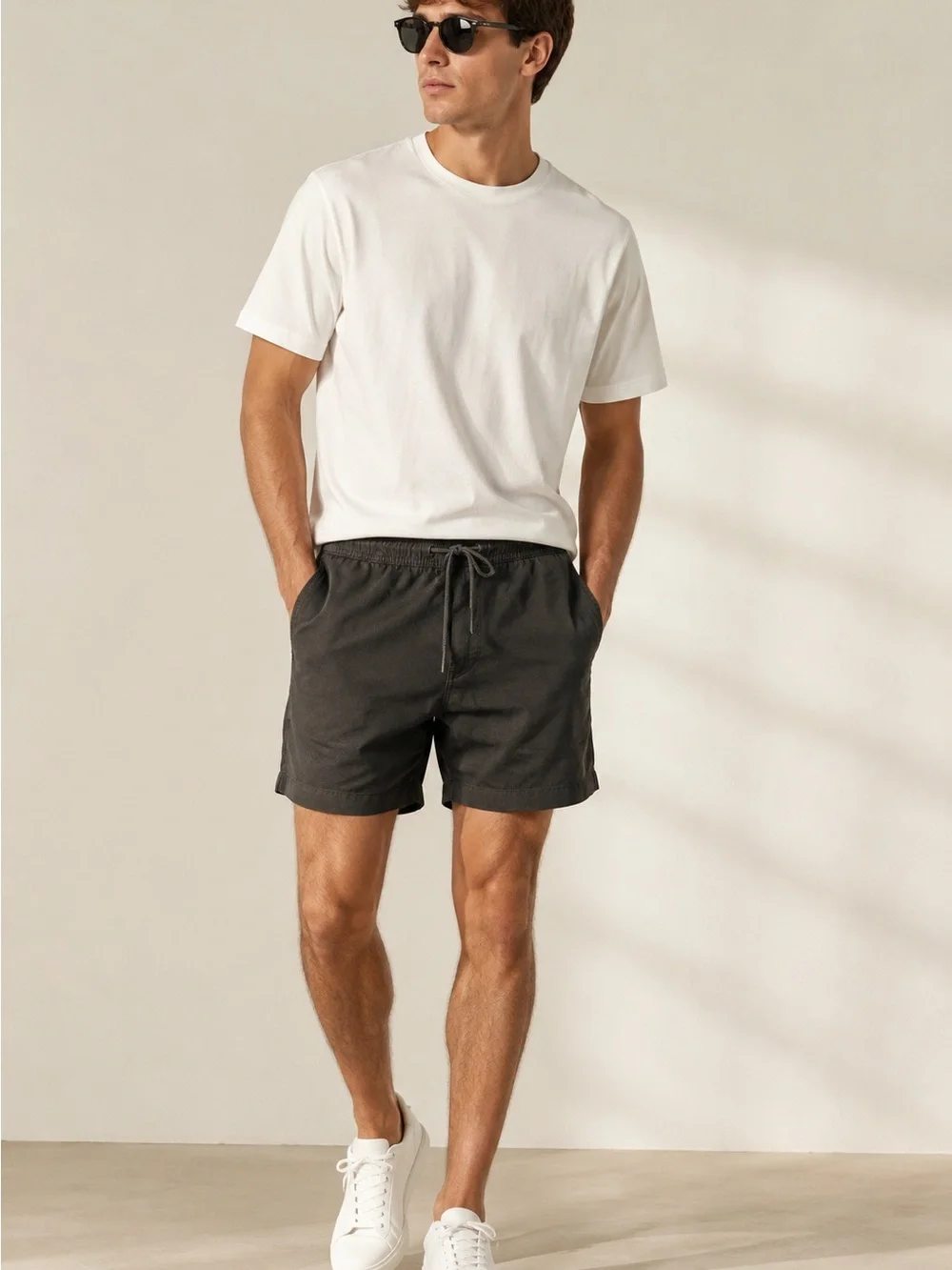 No Boundaries Men’s Black Drawstring Shorts 2XL NWT Cotton Beach